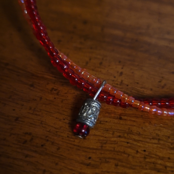 Two tone wrapped bead necklace - Picture 4 of 4